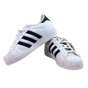 adidas Kids "Graphic Pop" Superstar C White/Black/Gold Size 2 HP3259 New